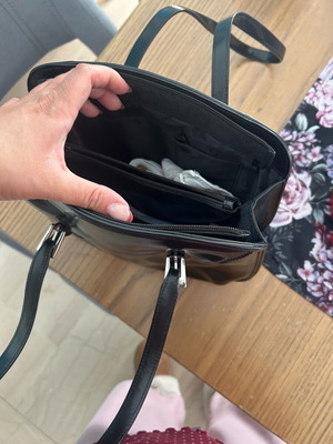 Handbag used, shoulder, black without damage