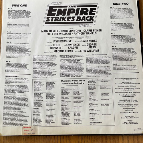 Star Wars The Empire Strikes Back vinyl like new