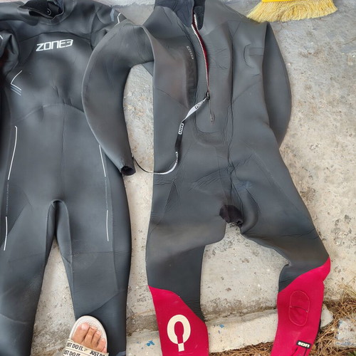 Orca and Zone3 wetsuits, diving gear set with Mares accessories