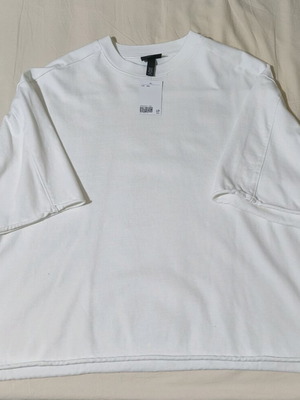 T-Shirt Κοντό λευκό, καινούργιο, χοντρό βαμβακερό ύφασμα, μέγεθος XXL