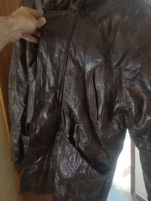 Vintage δερμάτινο σακάκι μεταχειρισμένο καφέ Romero leather μέγεθος M-L
