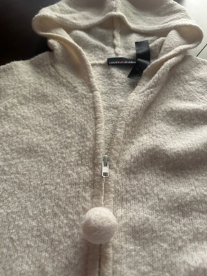 DKNY Jeans women's white light knit cardigan L