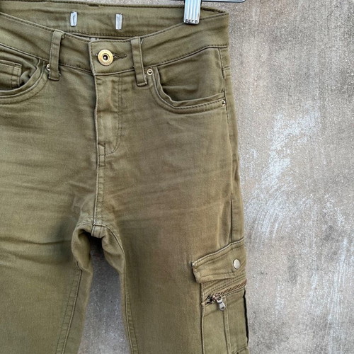 Cargo olive fitted pants no 34