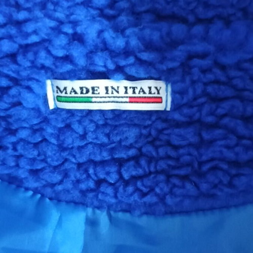 Teddy coat used, electric blue, one size, made in Italy