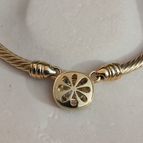 Choker necklace faux 90s with zirconia like new