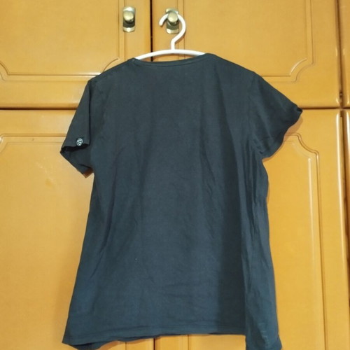 Short-sleeve t-shirt with print used, size M, black and white