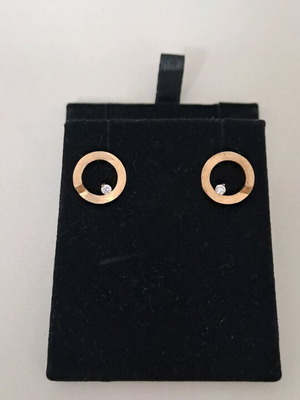 Jools earrings made of gold-plated silver with zircon like new