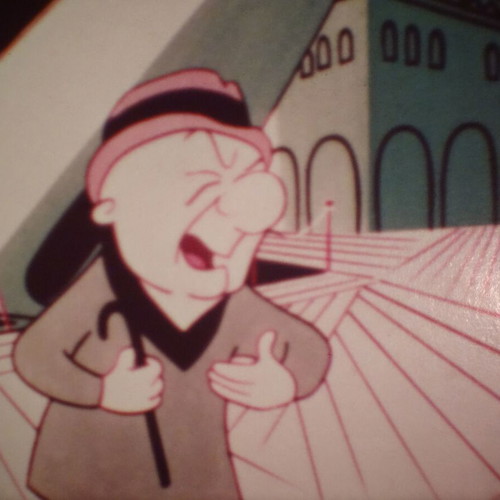 Super 8mm film "Destination Magoo" used, color, sound animation