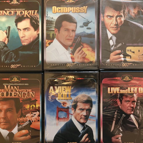 James Bond 007 DVD like new, 20 movies, 5 sealed