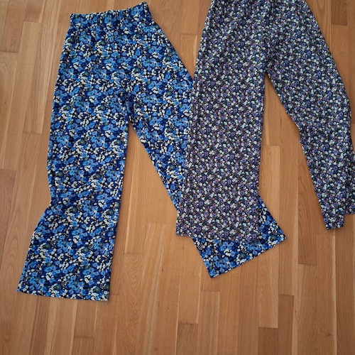 Floral pants Pink Woman like new, elastic waist, XS