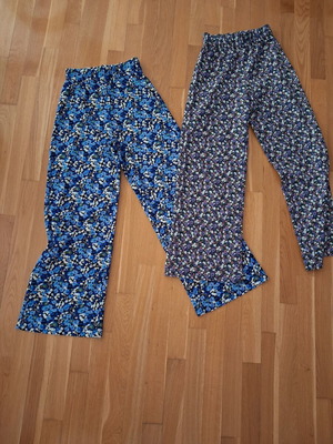 Floral pants Pink Woman like new, elastic waist, XS