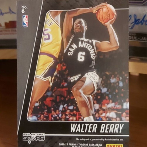 2016-17 Walter Berry Panini Threads NBA Legends Ink Autograph card #6 /99