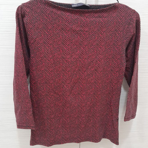 Burgundy elastic blouse Marks & Spencer used, size 36