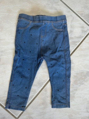 Zara denim pants for girl 9-12 months like new, elastic