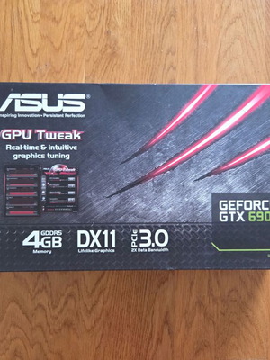 Asus GTX690 GTX 690 graphics card box used with accessories