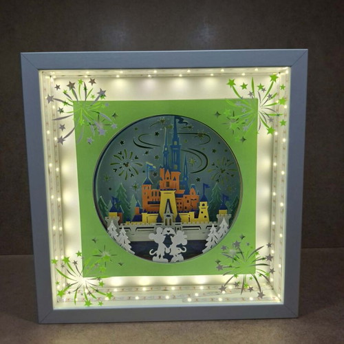 Micky Mouse decorative kids light box handmade, 25x25 cm