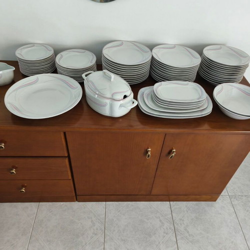 Ćmielów 1790 vintage porcelain dinnerware set, complete