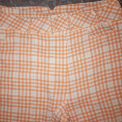 F&F Summer Culotte XL White-Orange Checked Like New