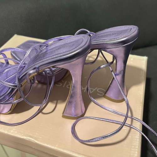 Tsakiris Mallas purple high heel sandals, size 40
