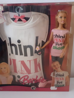 Κούκλα Barbie Think Pink Live Green Mattel 2008 καινούργια