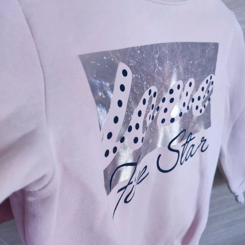 Fleece sweatshirt like new, pink, for 8 years old