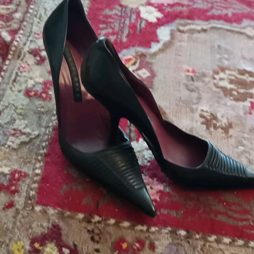 Pura Lopez leather pumps like new, size 38, 19cm heel