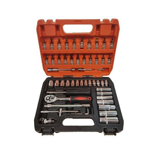Tool set 53 pieces in plastic case, new