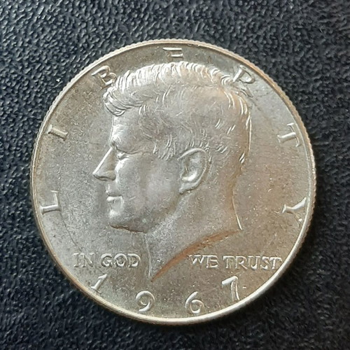 USA Half Dollar 1967 Kennedy silver 0.400 coin