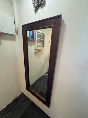 Full-Length Wall Mirror with Wooden Frame like new