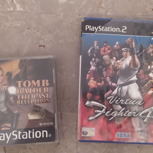 PlayStation games Tomb Raider PS1 and Virtua Fighter 4 PS2 new