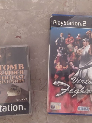 PlayStation games Tomb Raider PS1 and Virtua Fighter 4 PS2 new