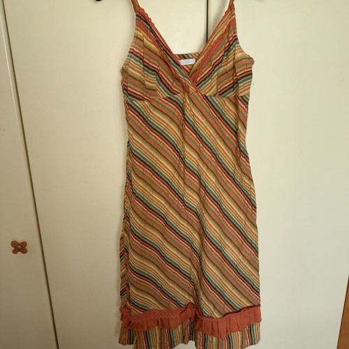 Dress size M, yellow and orange