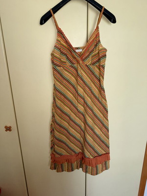 Dress size M, yellow and orange