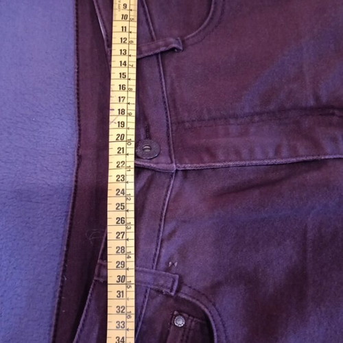 Women's denim pants like new, slim fit, size L, dark burgundy-brown