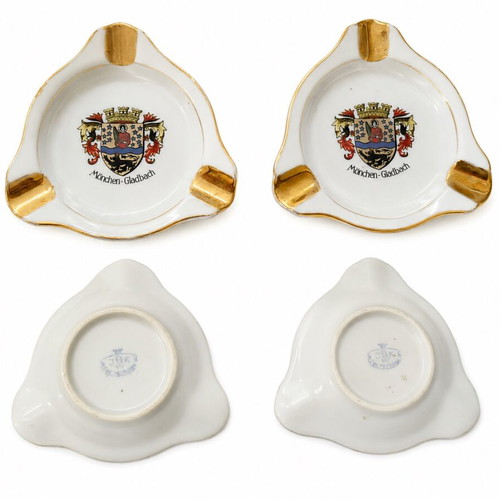 Vintage porcelain bundle English Arnik plate Kimono Girls JWK Bavaria ashtrays like new