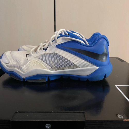 Nike athletic shoes like new, size 42, white and blue