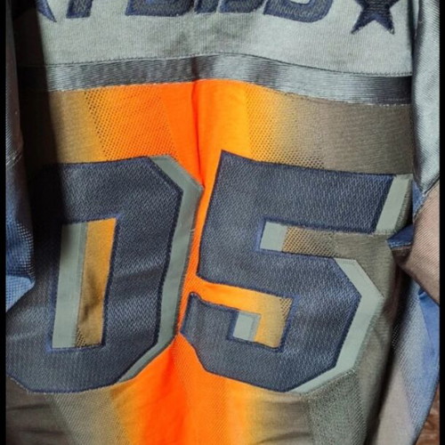 FUBU vintage football jersey size L like new, gray and orange
