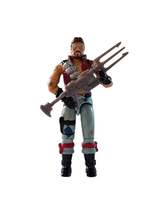 Vintage Hasbro G.I.Joe Dreadnok Monkeywrench figure with accessories used, collectible