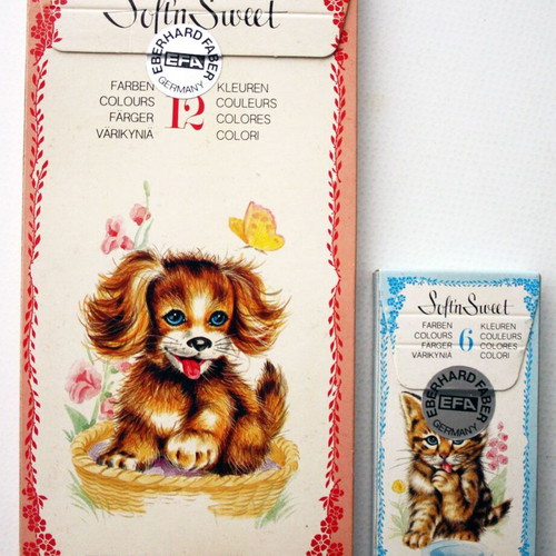 Vintage 80's Eberhard Faber Soft'n Sweet Colored Pencils New