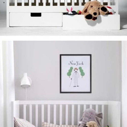 IKEA STUVA baby and toddler bed with mattress