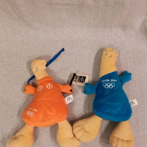 Phoebus and Athens plush toys used 2003 McDonald's
