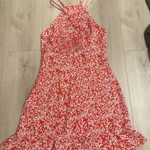 Zara floral dress like new, red, size XS