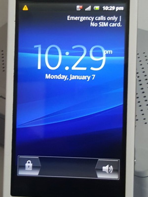 Sony Xperia Neo V cell phone used, white