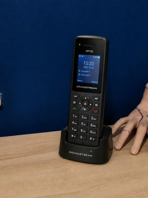 Grandstream DP725 Ασύρματο Τηλέφωνο IP 20 γραμμών Μαύρο καινούργιο