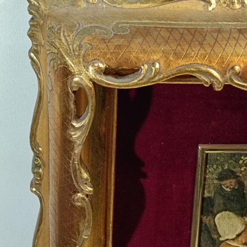 Πίνακας Cornelius Dusart με κορνίζα μπαρόκ σε χαρτί σαν καινούργιος