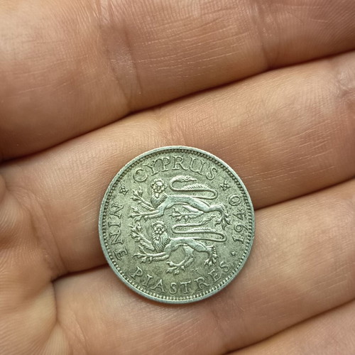 Cyprus 9 piastres 1940 used, very good condition