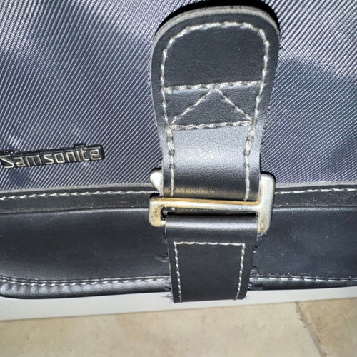 Samsonite fabric shoulder bag used, dark blue