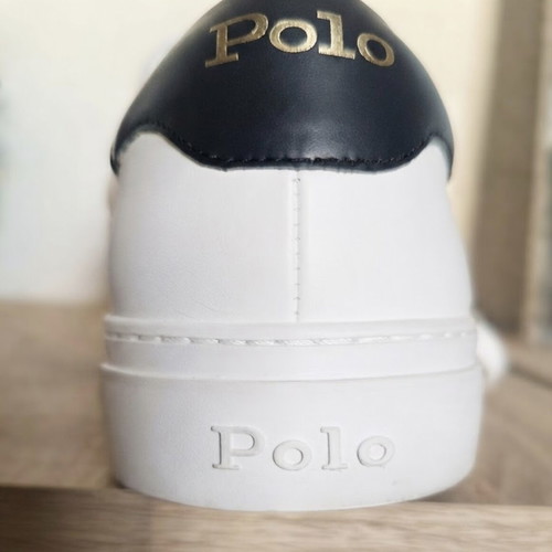 Polo Ralph Lauren Jermain II leather sneakers, white with black detail
