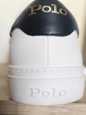 Polo Ralph Lauren Jermain II leather sneakers, white with black detail