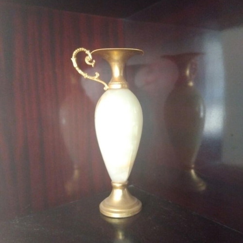 Vintage decorative vase amphora with gold details